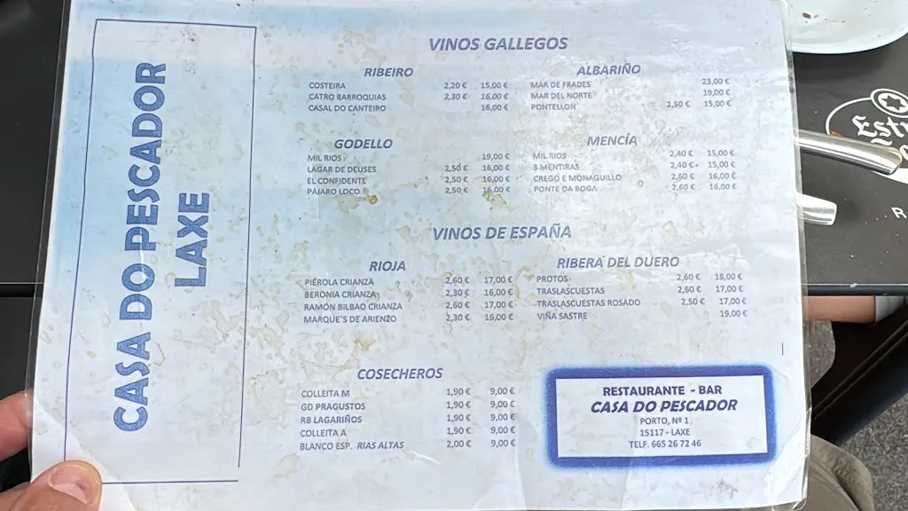 Menu_Bar Casa do Pescador_Cabana de Bergantiños_image_1