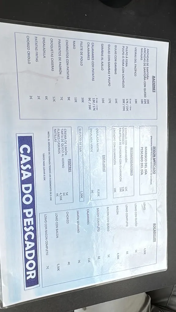 Menu_Bar Casa do Pescador_Cabana de Bergantiños_image_3