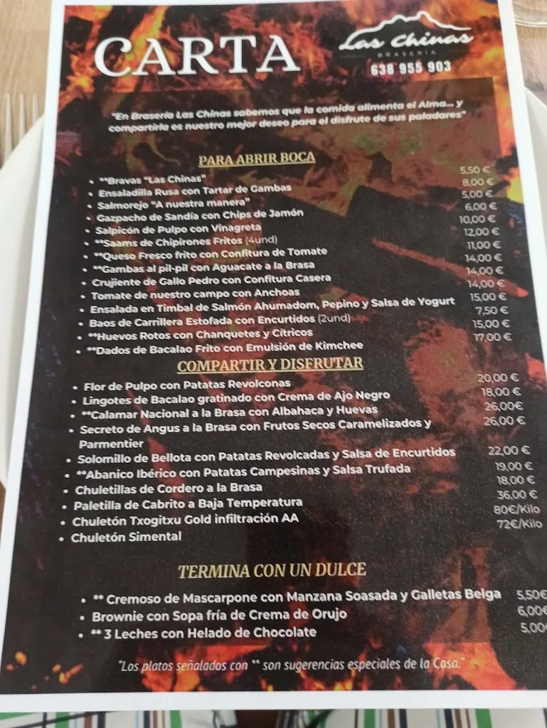Menu_Restaurante Braseria Las Chinas_Abrucena_image_1