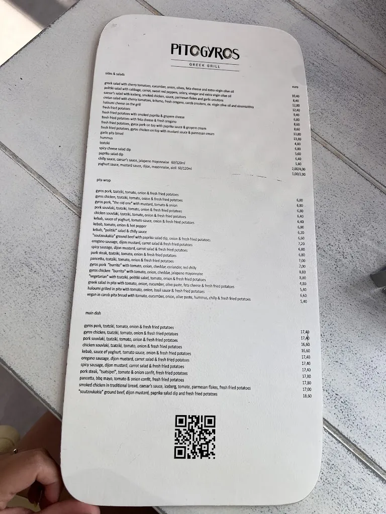 Menu_Pitogyros Traditional Grill House - Gyros, souvlaki, kebab._Oia_immagine_1