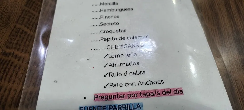 Menu_Restaurante bar Fuente Parrilla y pension la fuente_Abrucena_image_4
