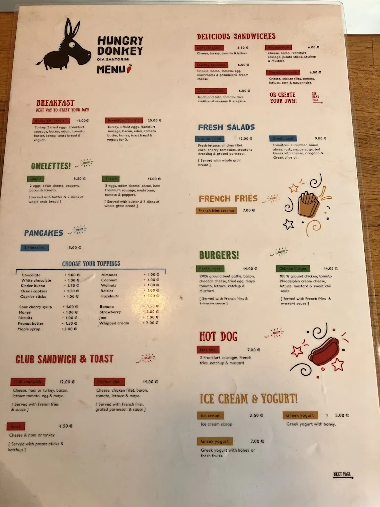 Menu_Hungry Donkey_Oia_image_2