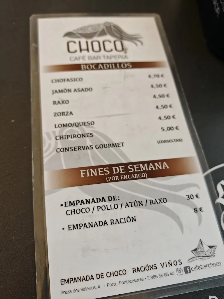 Menu_Bar Choco_Pontecesures_image_1