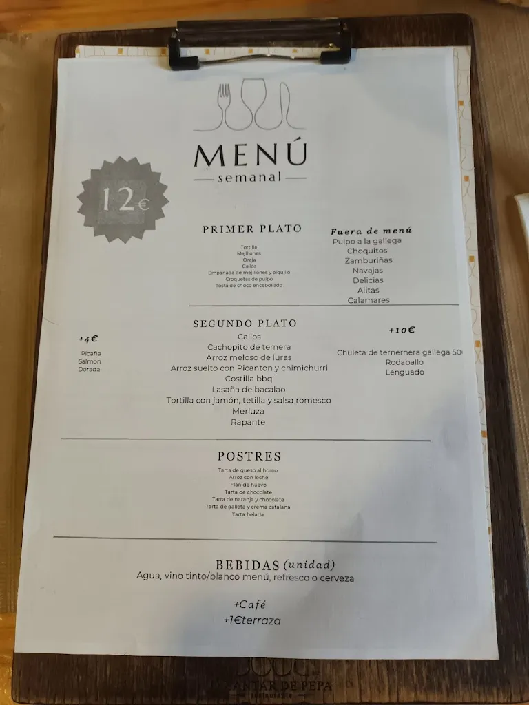 Menu_O Xantar De Pepa_Porriño O_image_1