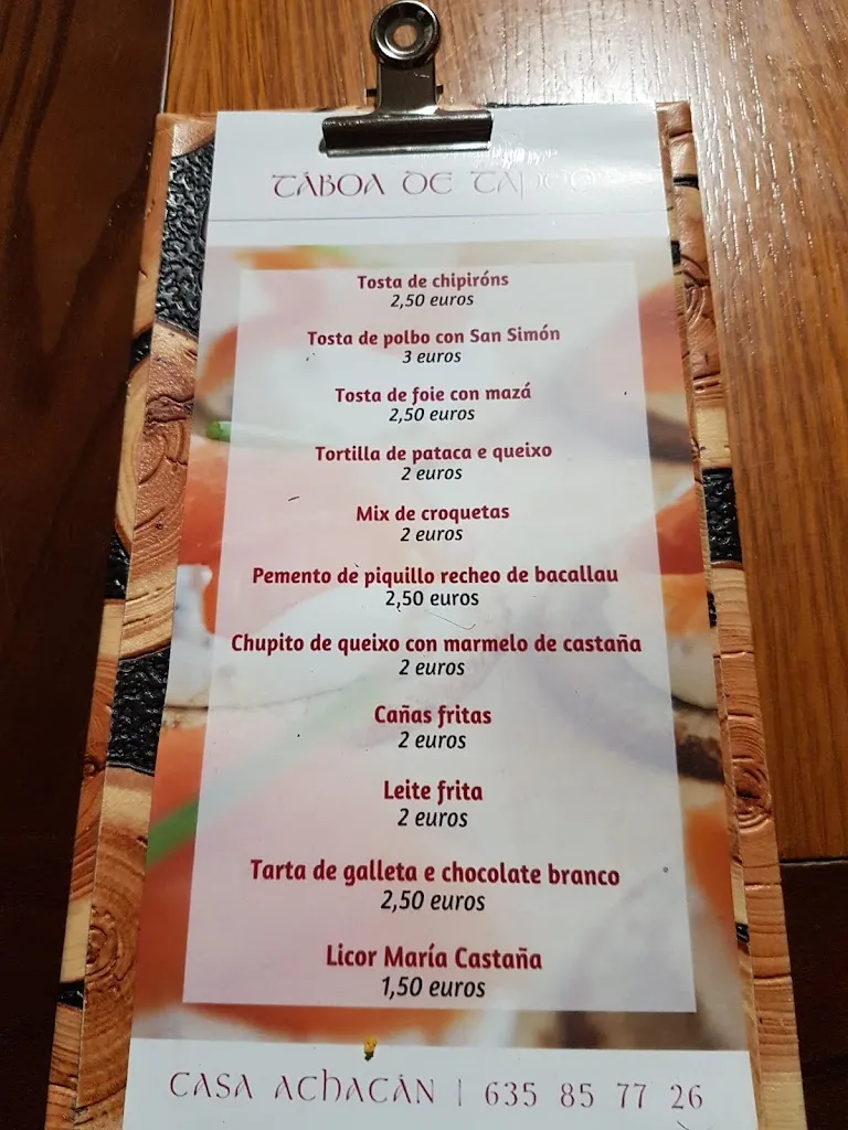 Menu_Casa Achacán_Rodeiro_image_1