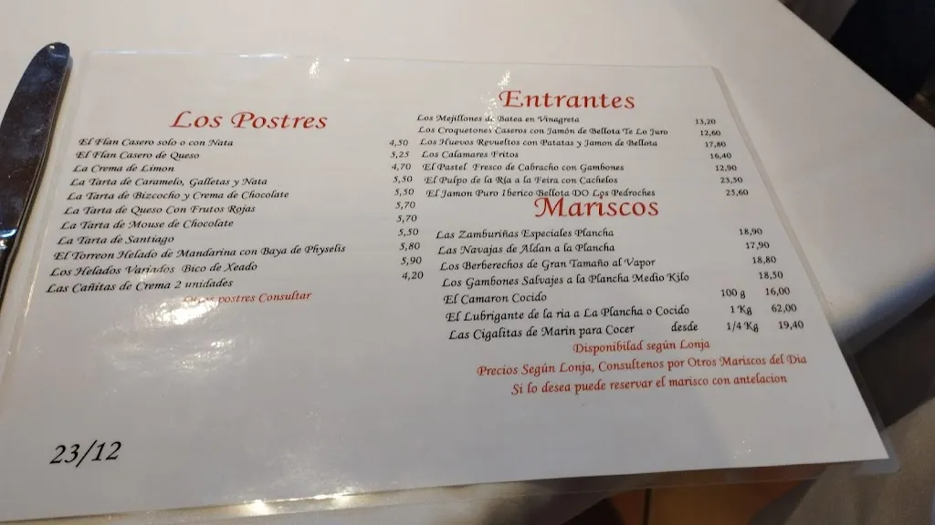 Menu_Restaurante La Abadia_Nigrán_immagine_4