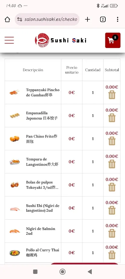 Menu_Restaurate Sushi Saki Buffet Cart_Nigrán_immagine_4