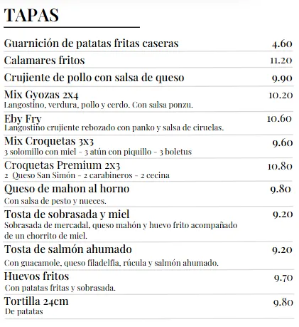 Menu_Taperia Entre Amigos_Nigrán_image_1