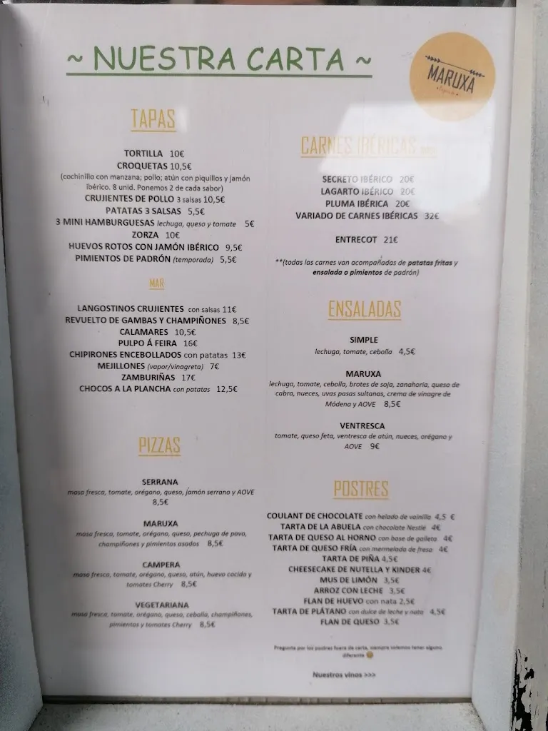 Menu_Taperia MARUXA_Nigrán_image_2