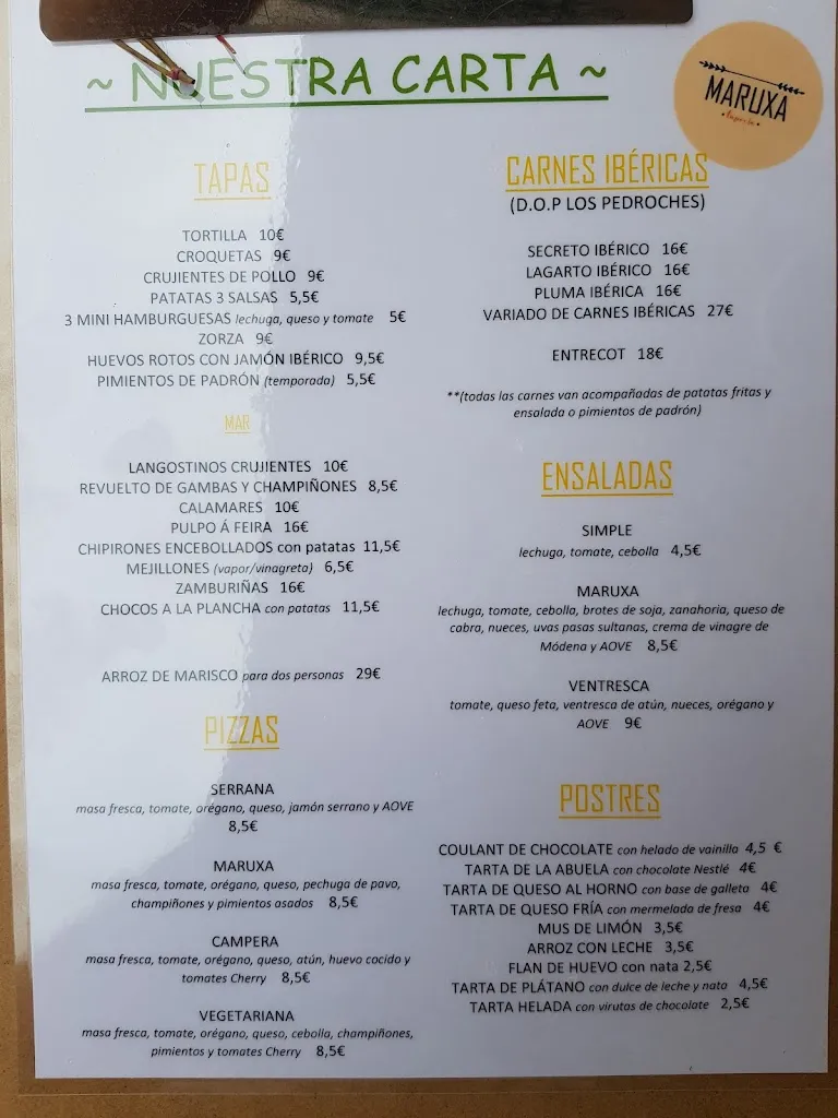 Menu_Taperia MARUXA_Nigrán_image_4