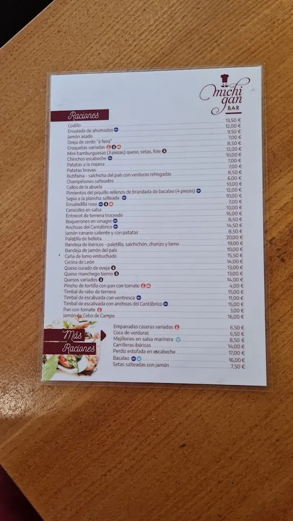 Menü_Bar Michigan_Nigrán_Bild_1