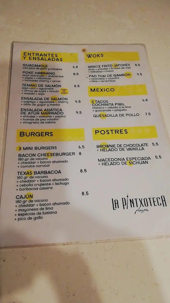 Menu_Pénjamo SunBar_Nigrán_image_1