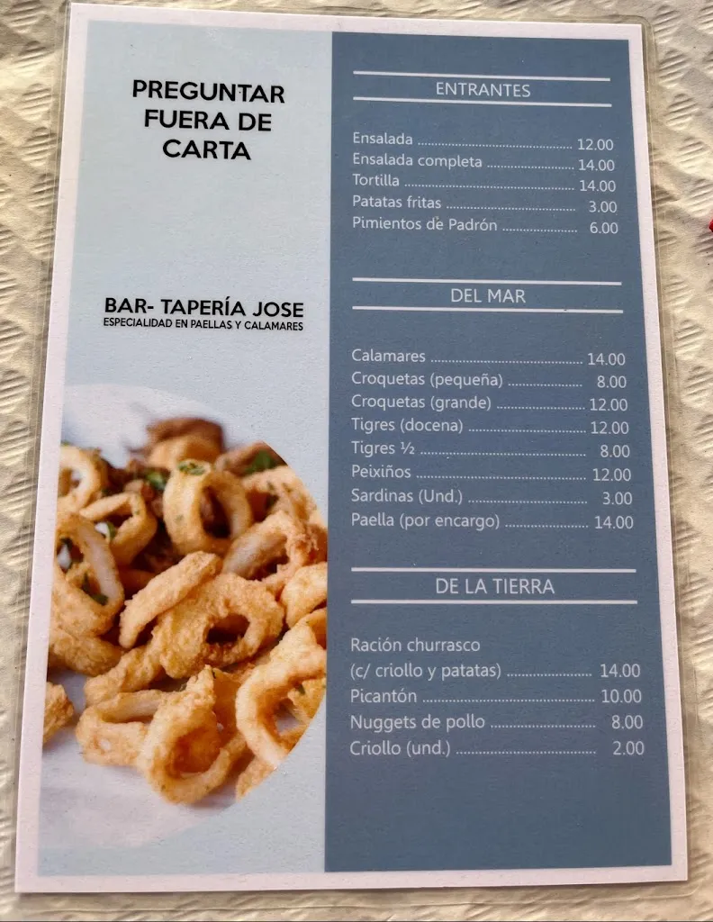 Menu_TAPERIA JOSE_Nigrán_image_1