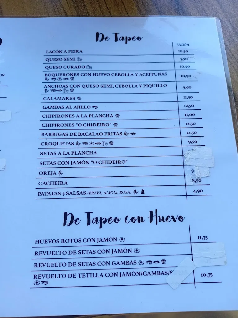 Menu_Tapería O Chideiro_Nigrán_immagine_3