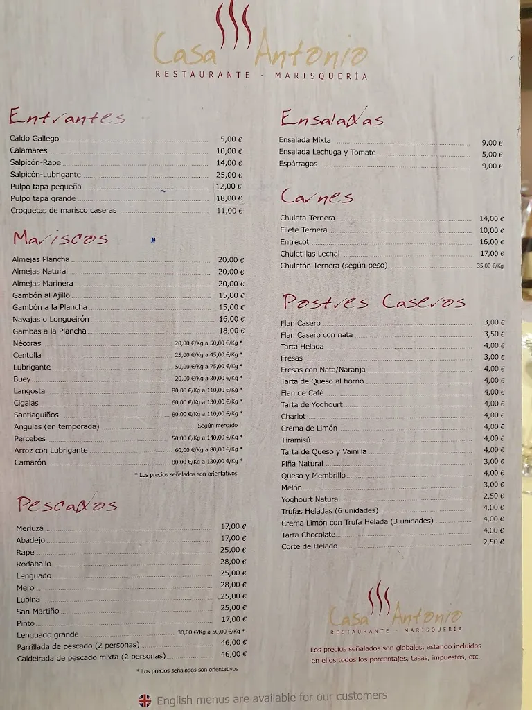 Menu_Restaurante Casa Antonio_Cabana de Bergantiños_immagine_4