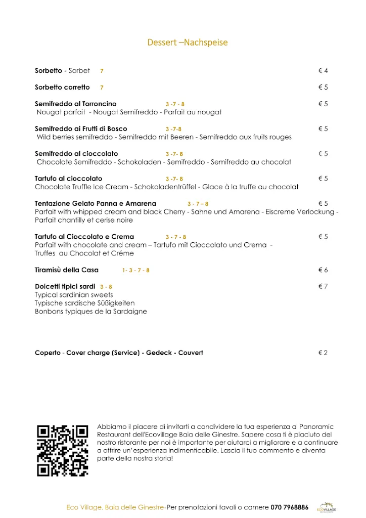 Menu_Panoramic Restaurant Baia Eco Village_Teulada_image_4