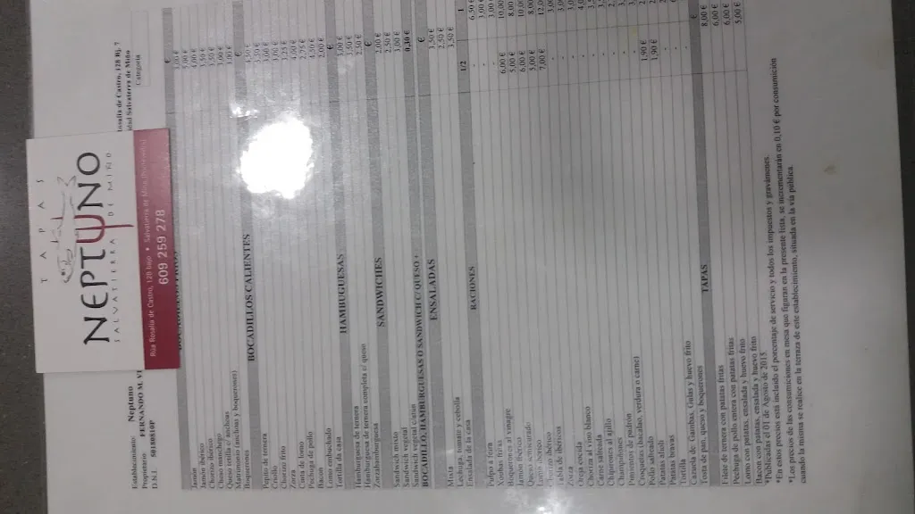 Menu_Bar Neptuno_Salvaterra de Miño_image_1