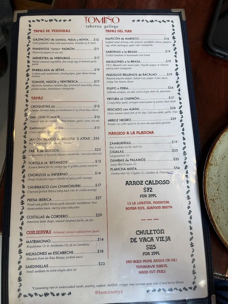 Menu_Tomiño Taberna Gallega_Tomiño_image_2