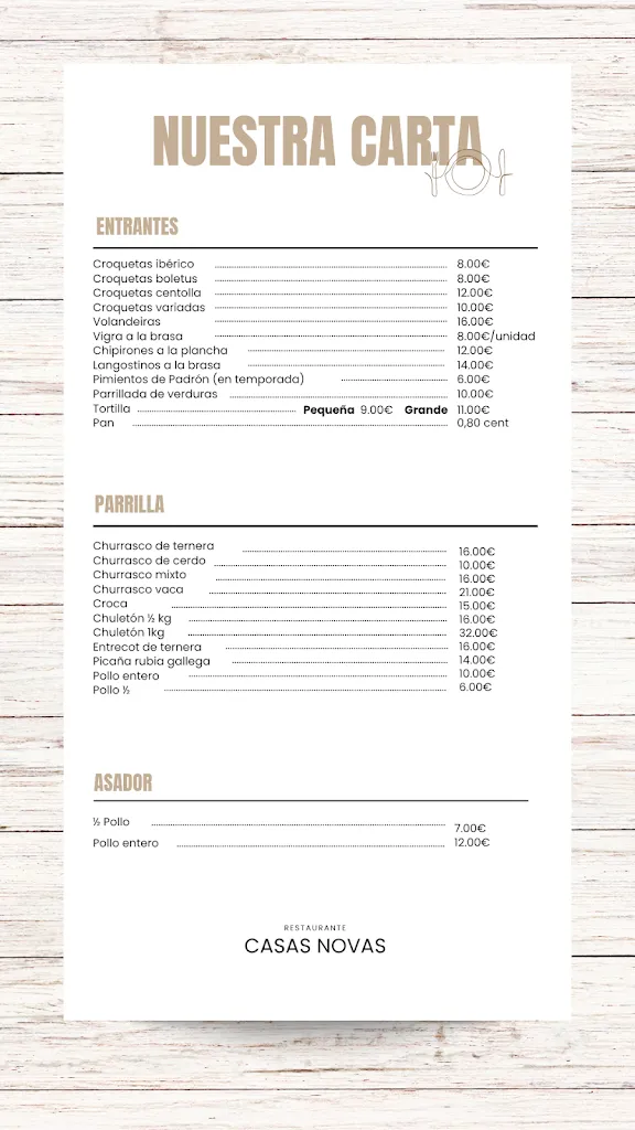 Menu_Restaurante Casas Novas | Silleda_Silleda_image_1