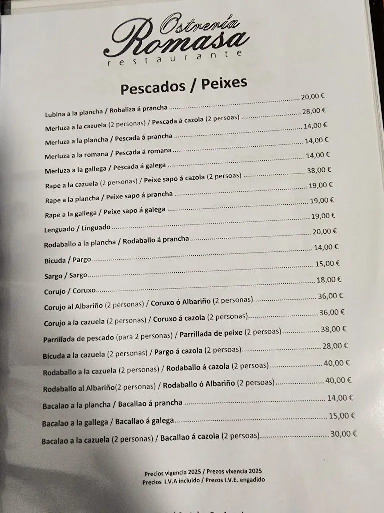 Menu_Ostreria Romasa_Soutomaior_immagine_1