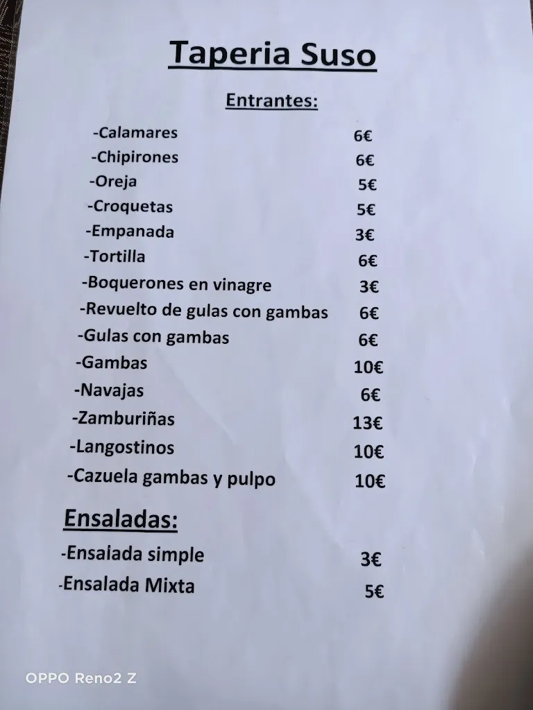 Menu_Taperia Parrillada Suso vilaboa_Vilaboa_immagine_1