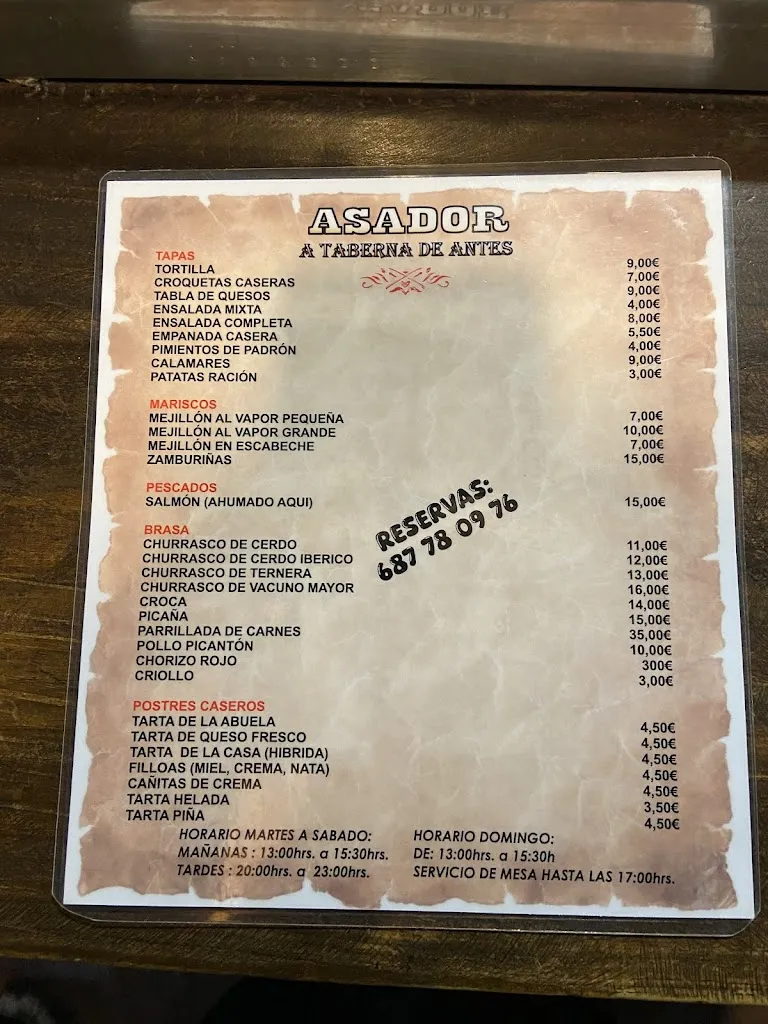 Menu_A Taberna de antes_Vilaboa_image_2