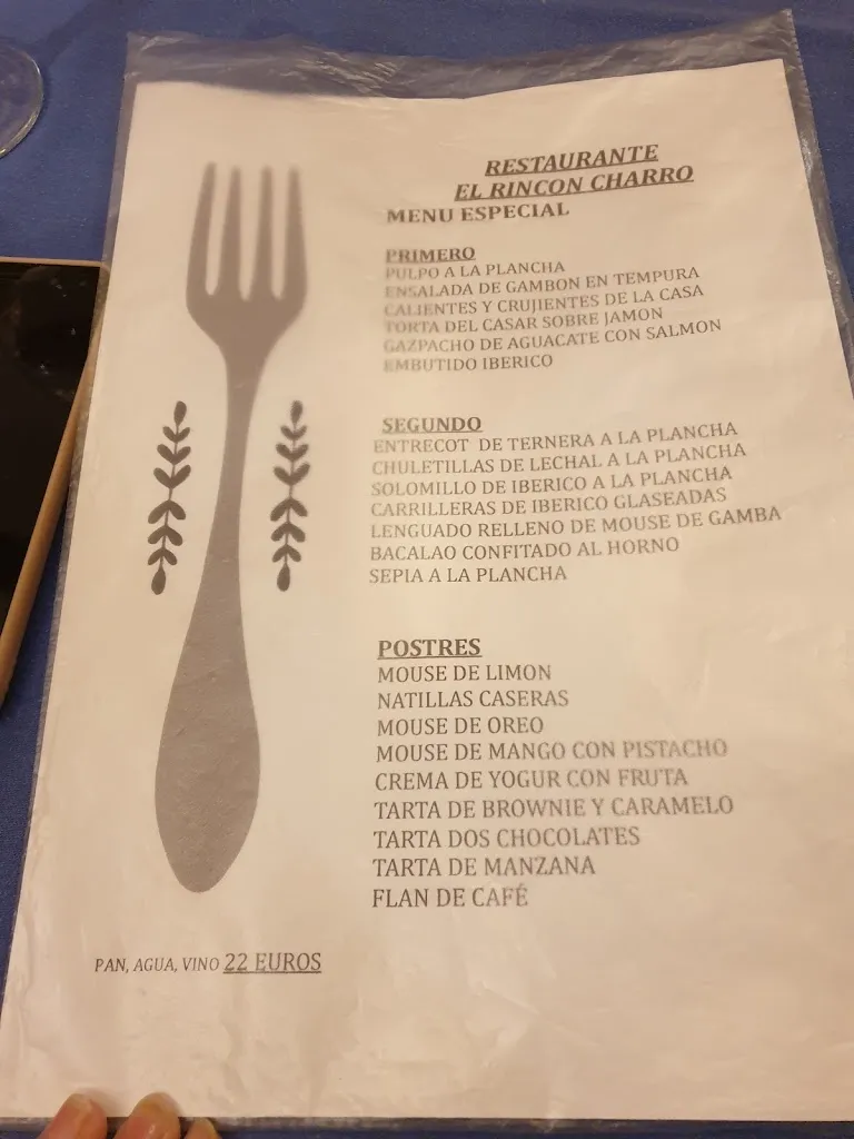 Menu_Restaurante El Rincón Charro_Ahigal de los Aceiteros_immagine_3