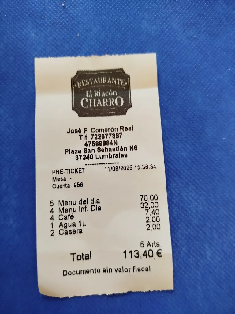 Luis S M_Restaurante El Rincón Charro_Ahigal de los Aceiteros_recensione