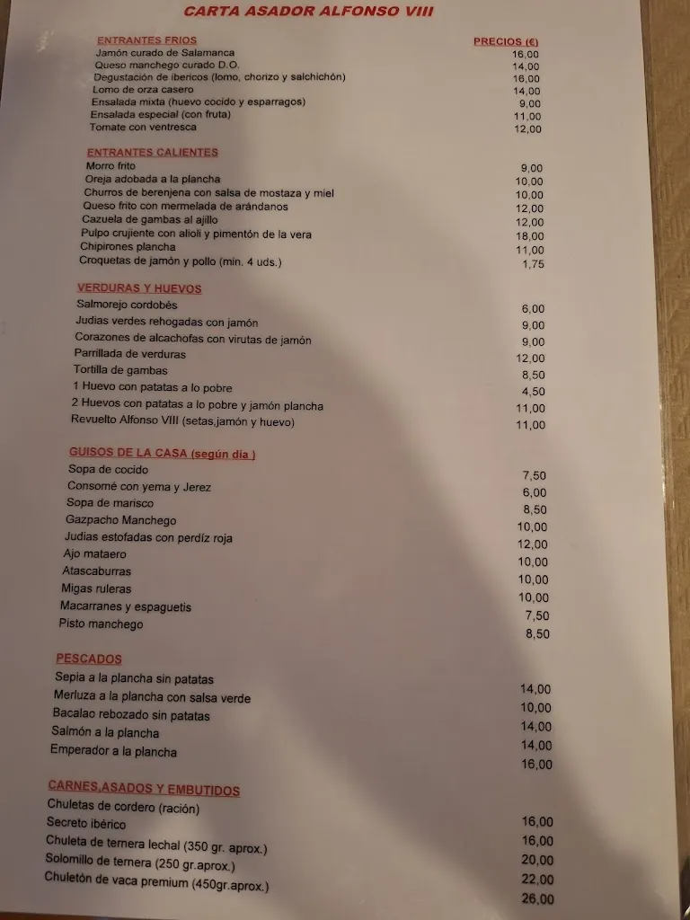 Menu_Restaurante Asador Alfonso VIII_Alaraz_image_4