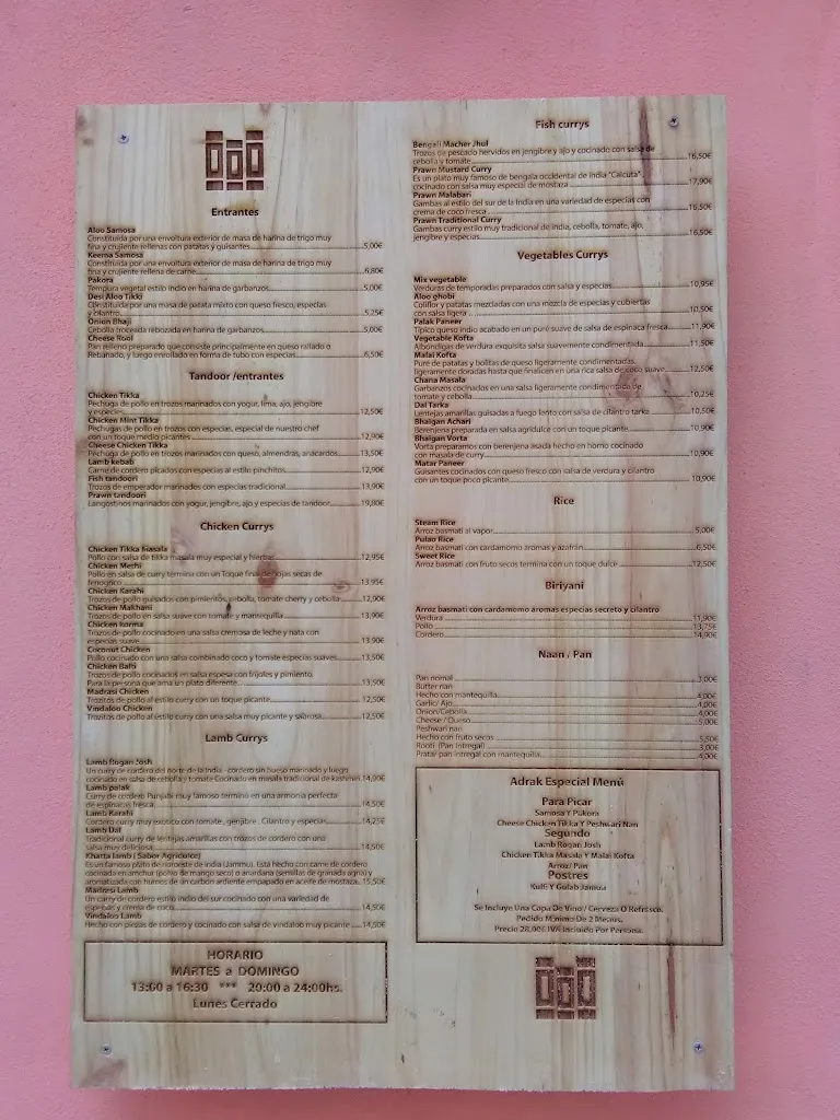 Menu_Adrak Indian Cuisine l Restaurante indio Madrid_Adra_image_3