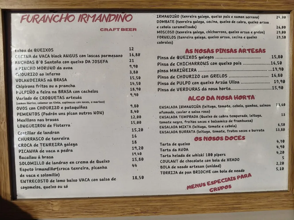 Menu_Restaurante Furancho Irmandiño_Cabana de Bergantiños_image_1