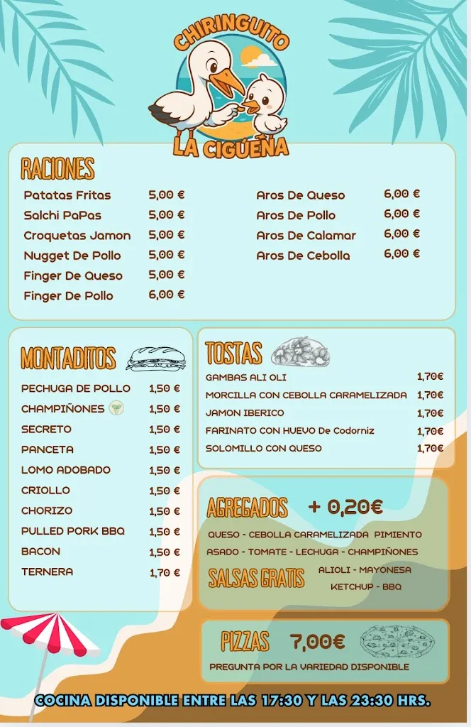 Menu_Chiringuito la Cigüeña_Aldearrubia_immagine_3