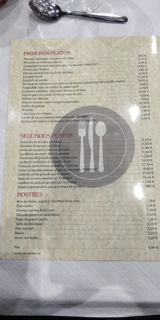 Menu_El Paraíso Restaurante_Aldeadávila de la Ribera_image_2