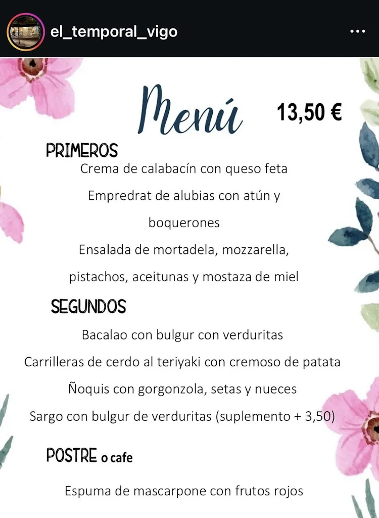 Menu_Restaurante El Temporal_Vigo_image_1