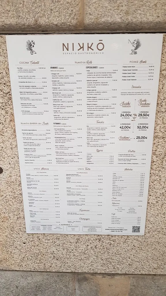 Menu_Nikko Espacio Gastronomico_Vigo_image_1