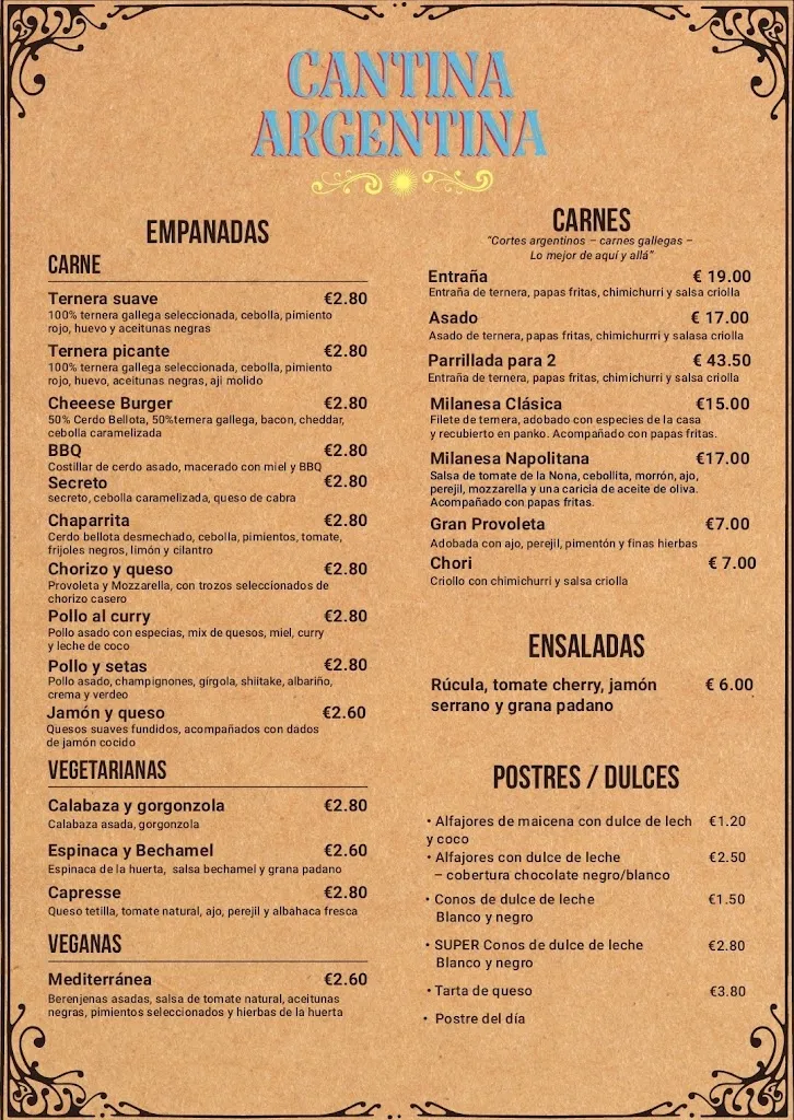 Menu_Cantina Argentina_Vigo_image_1