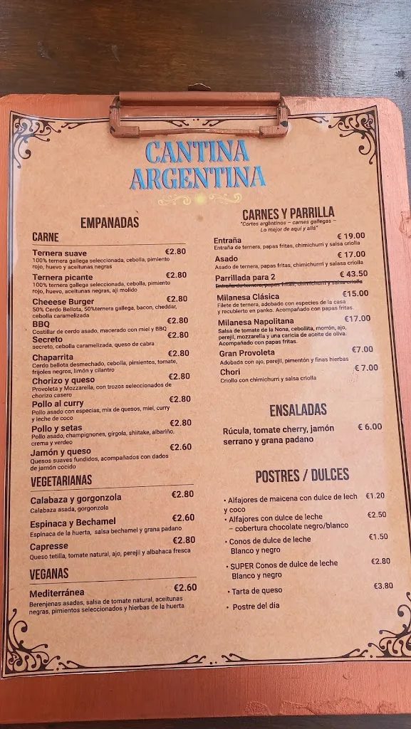 Menu_Cantina Argentina_Vigo_image_4