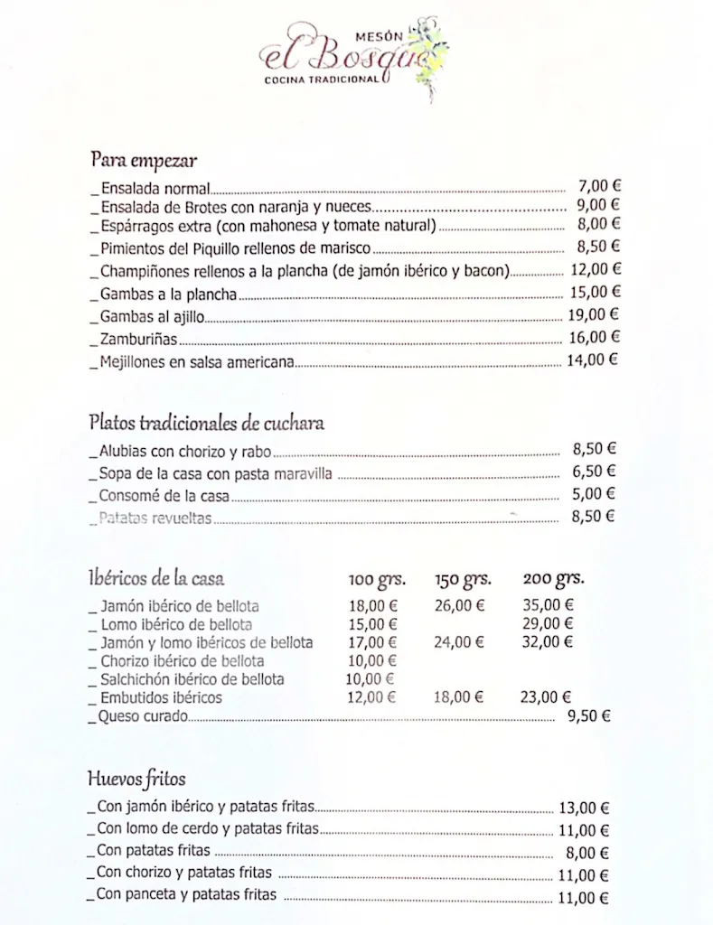 Menu_Mesón El Bosque_Béjar_image_1
