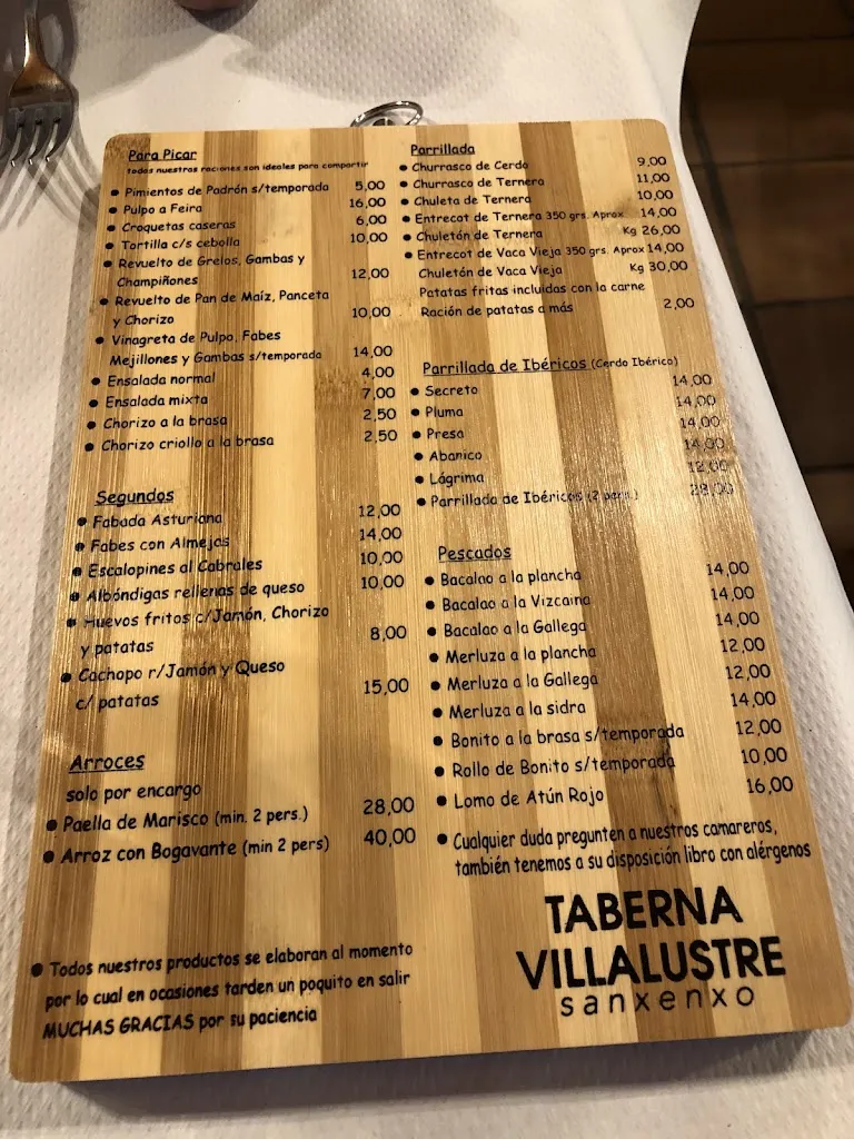 Menu_Taberna Villalustre_Sanxenxo_image_1