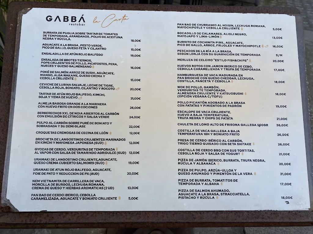 Menu_GABBA SANXENXO_Sanxenxo_image_2