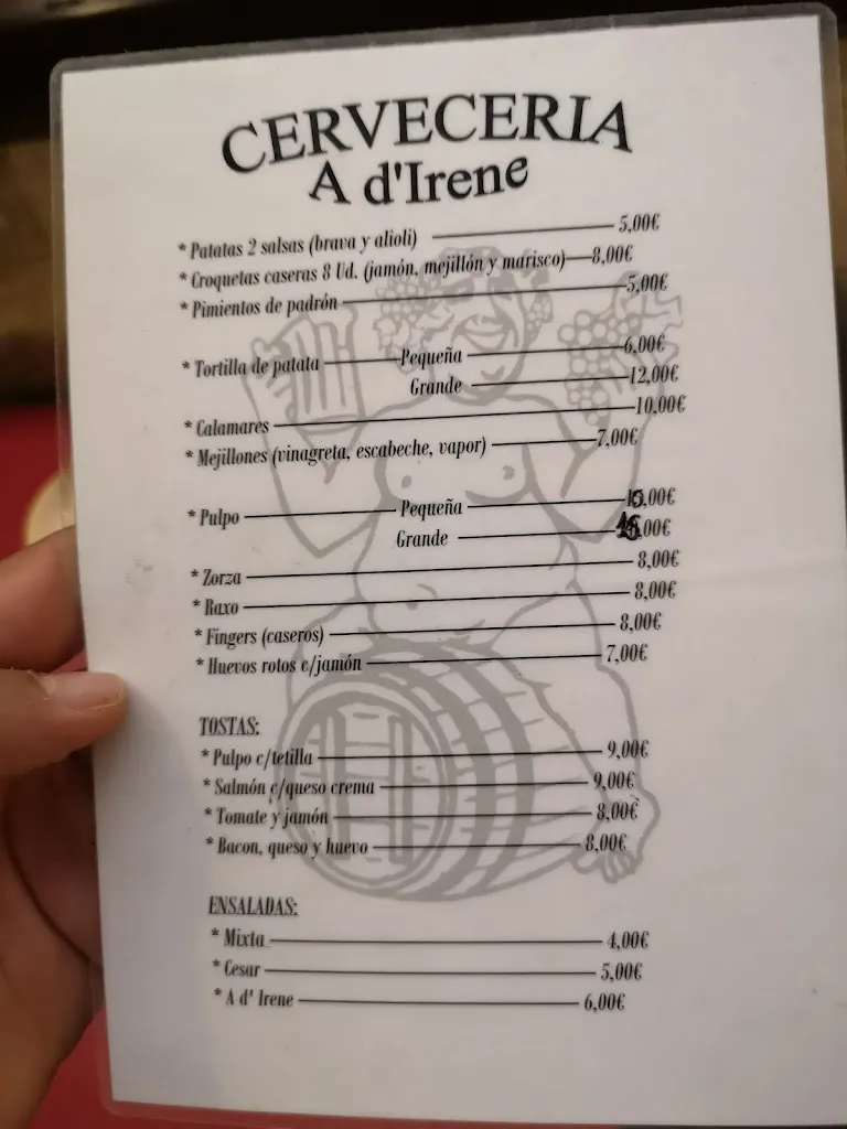 Menu_A D’IRENE Sanxenxo_Sanxenxo_image_2