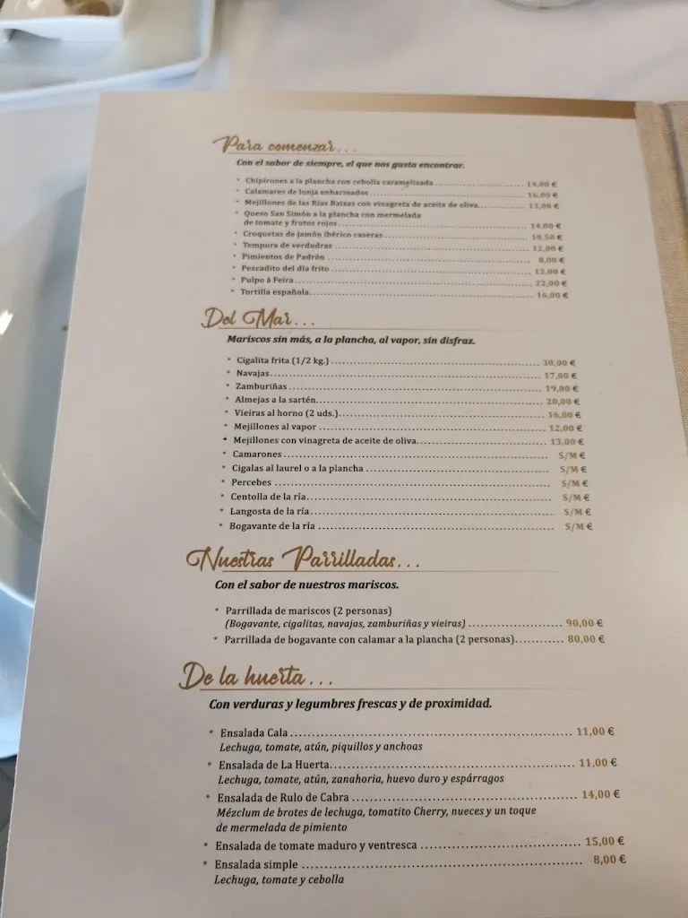 Menu_La Cala Sanxenxo_Sanxenxo_image_1