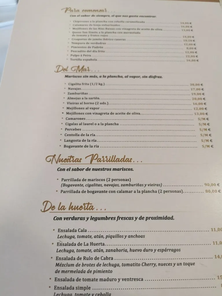 Menu_La Cala Sanxenxo_Sanxenxo_image_2