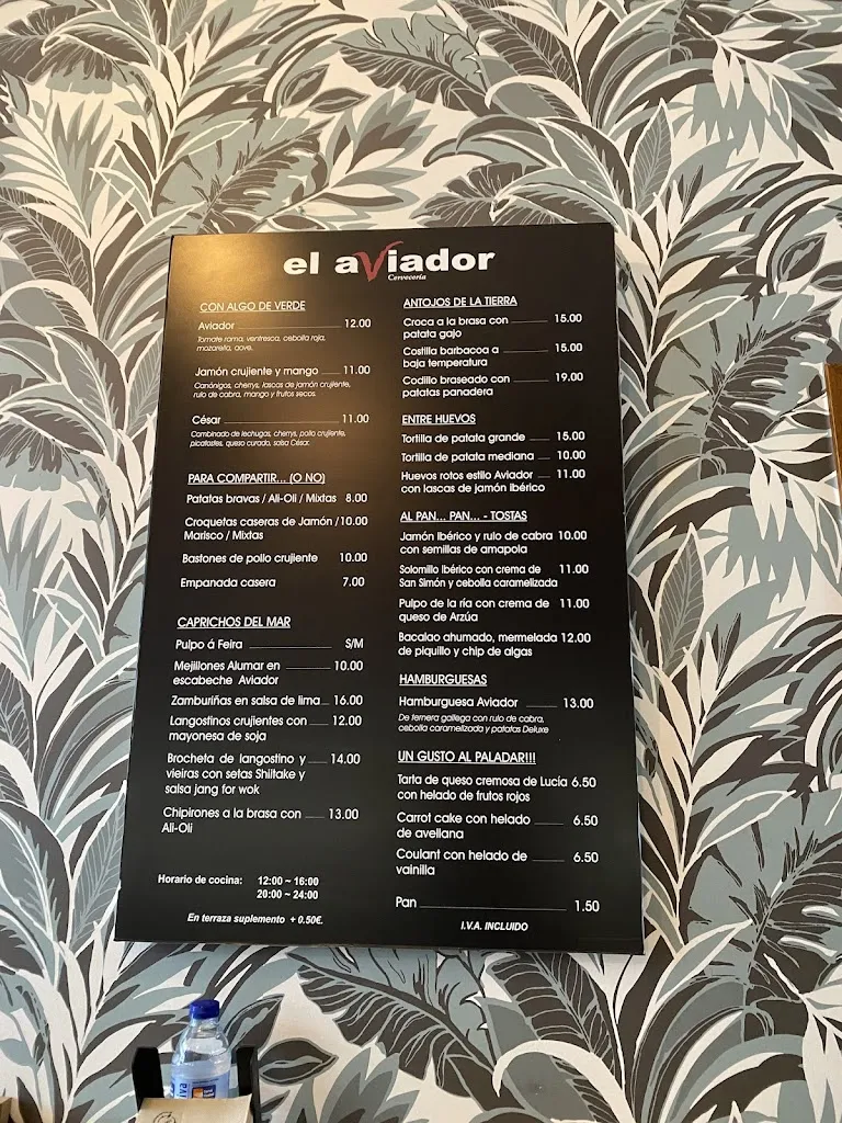Menu_Bar El Aviador_Sanxenxo_image_3