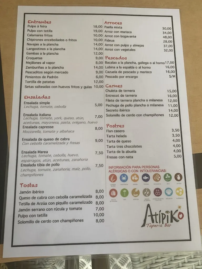 Menu_Atípiko Sanxenxo_Sanxenxo_immagine_2