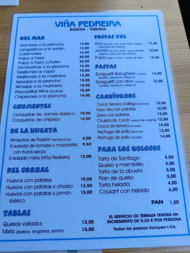 Menu_Bodega Viña Pedreira_Sanxenxo_image_2