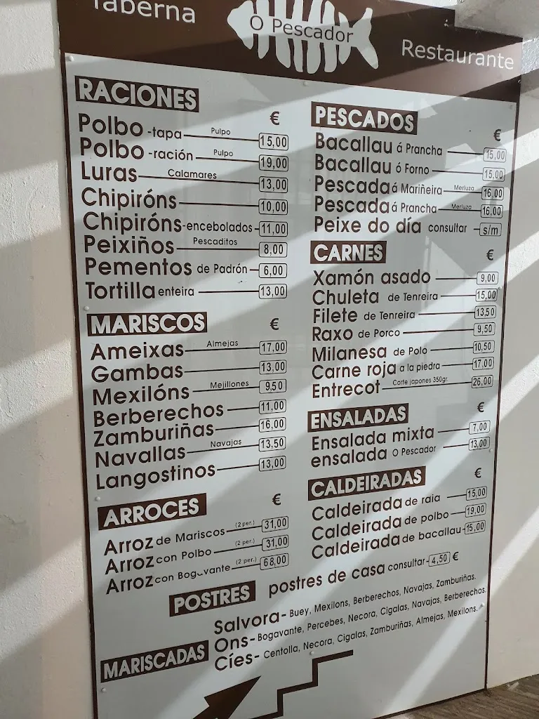 Menu_Restaurante EL PESCADOR_Sanxenxo_immagine_1