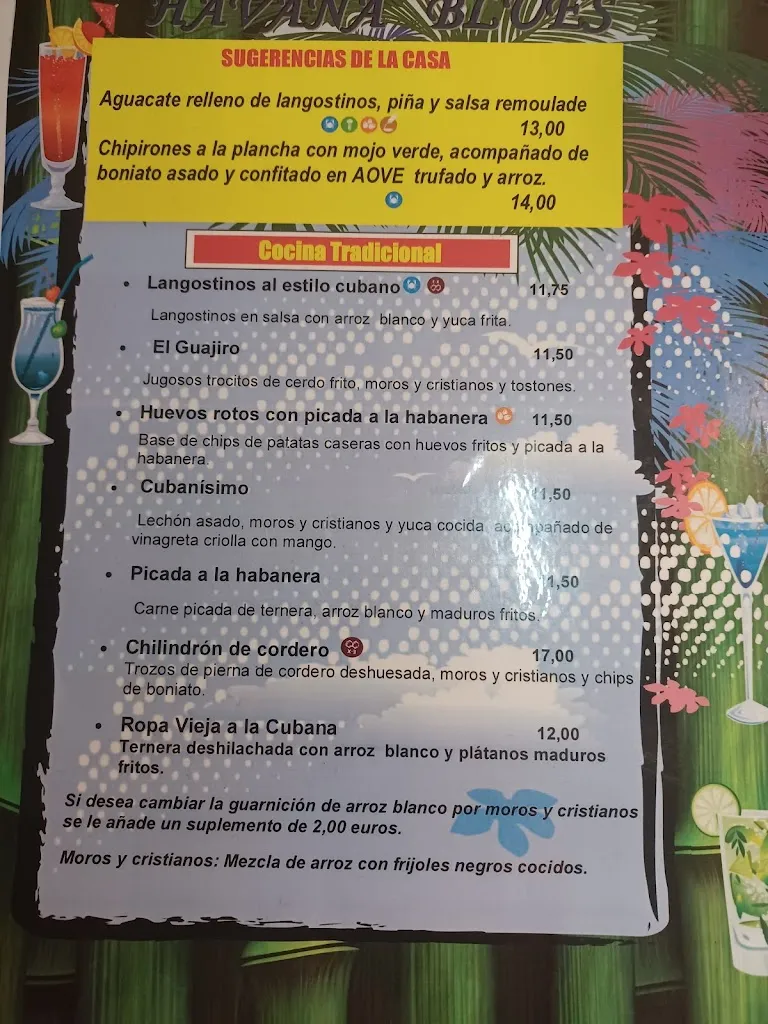 Menu_Bar Restaurante Havana Blues_Cabeza del Caballo_image_1