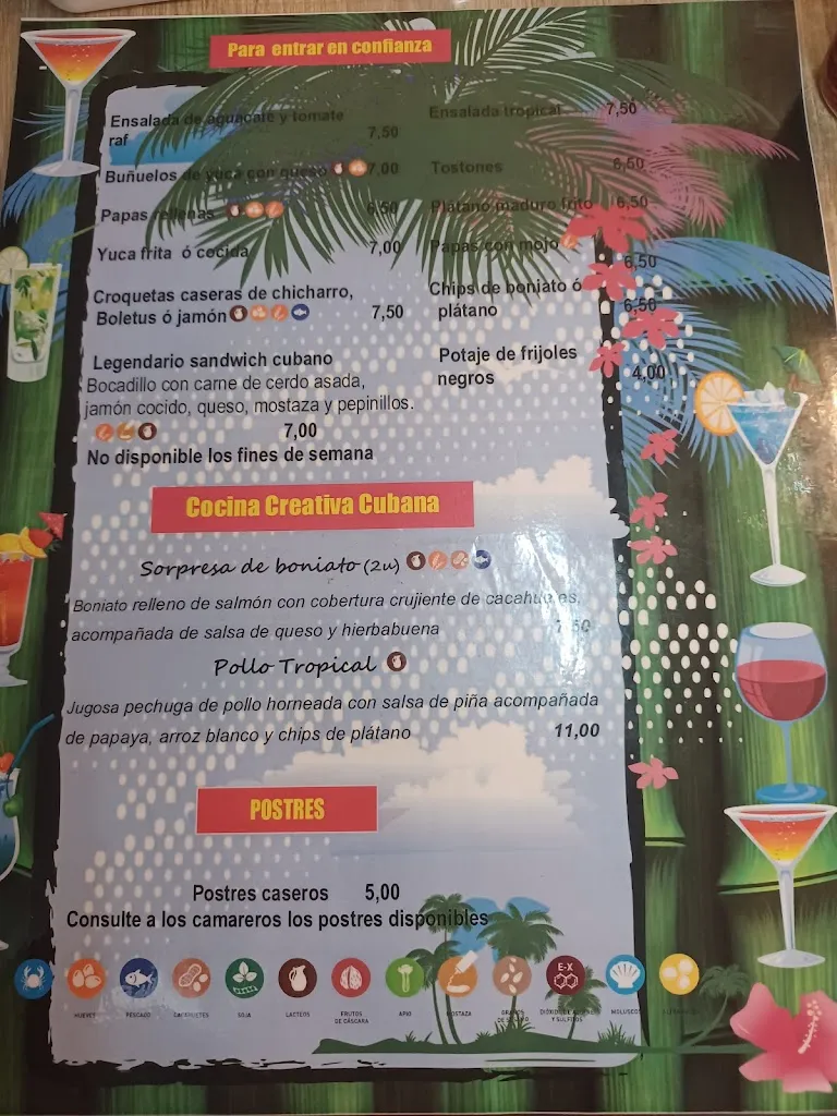 Menu_Bar Restaurante Havana Blues_Cabeza del Caballo_image_2