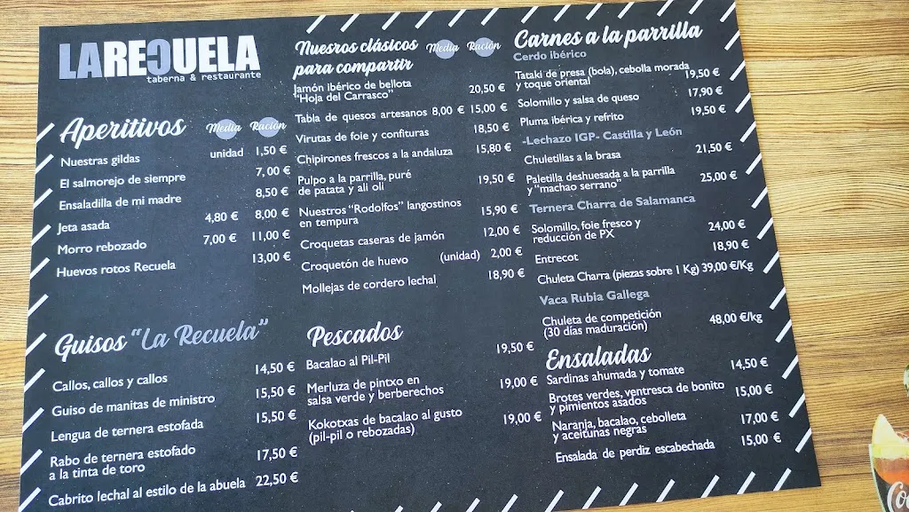 Menu_La Recuela TABERNA & RESTAURANTE_Cabrerizos_image_2
